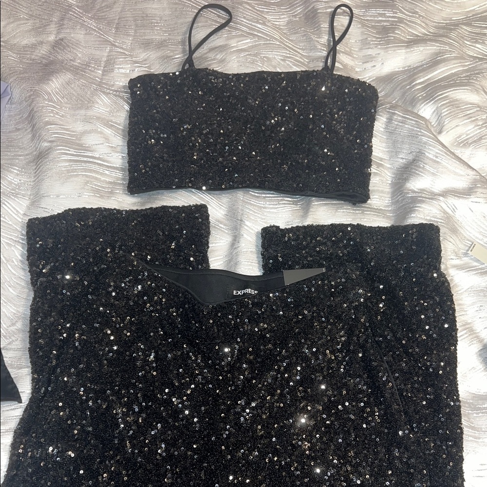 Express Black Sequin Set